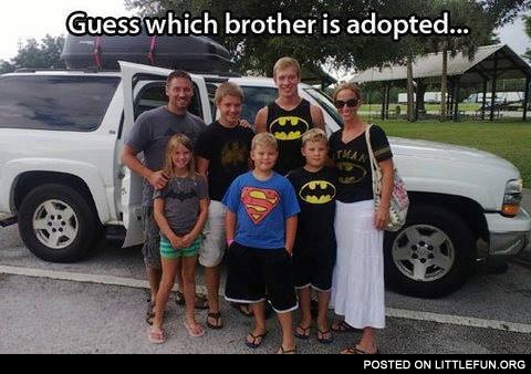 Guess which brother is adopted