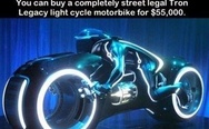 Tron Legacy light cycle motorbike