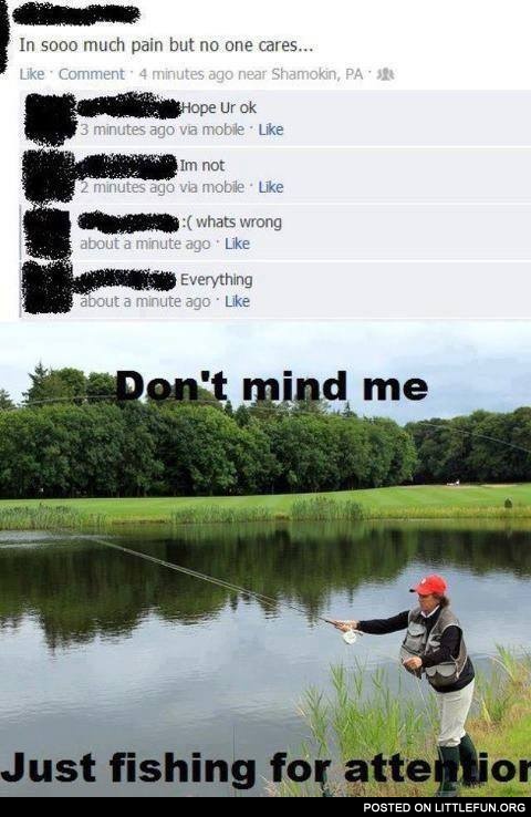 Just fishing for attention
