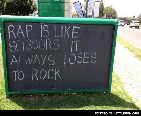 Rap is like scissors
