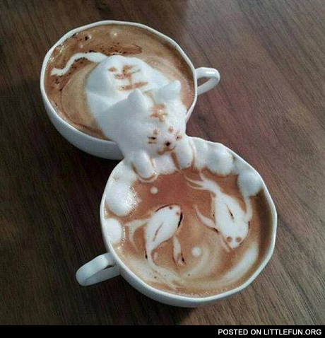 Creative cup of coffee