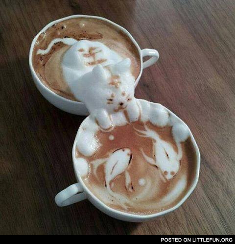 Creative cup of coffee