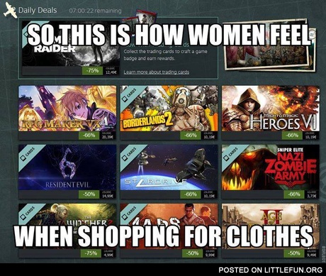 This is how women feel when shopping for clothes
