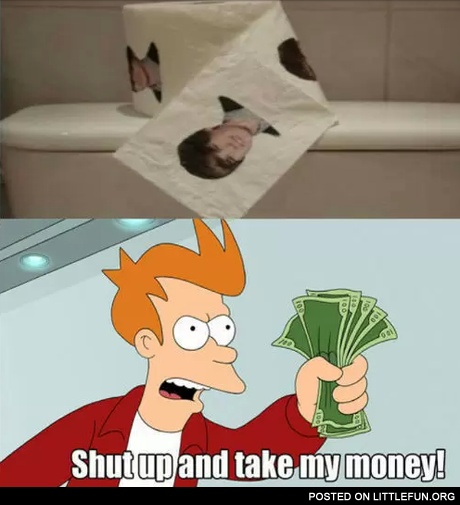 Bieber toilet paper
