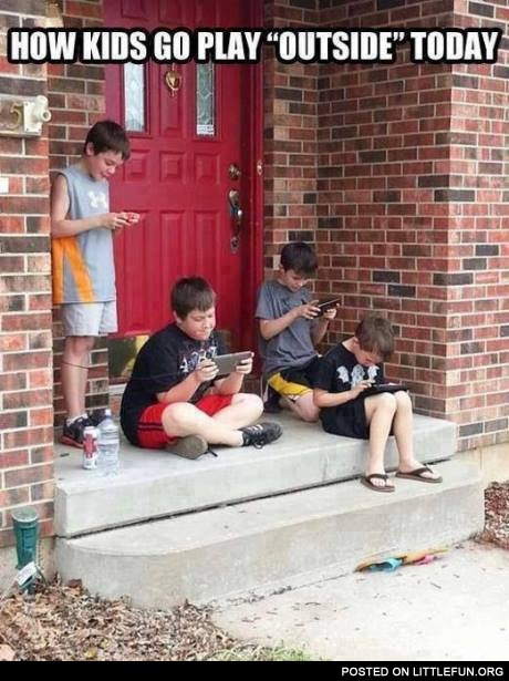 How kids play outside today