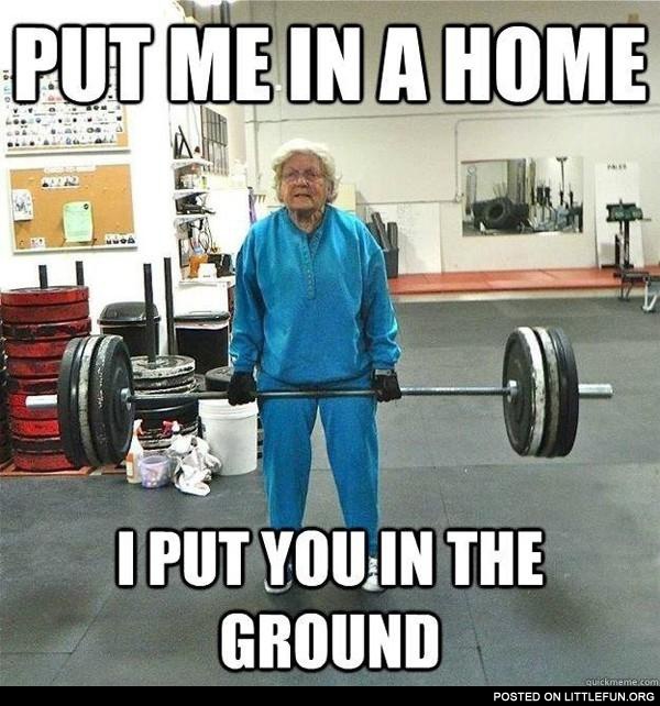 Granny with rod