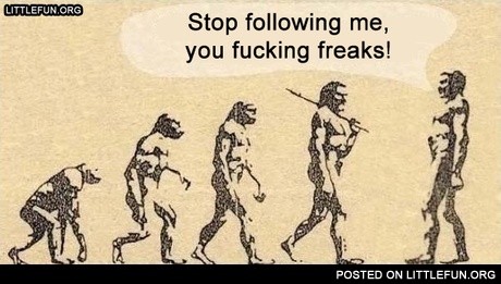 Stop following me, freaks