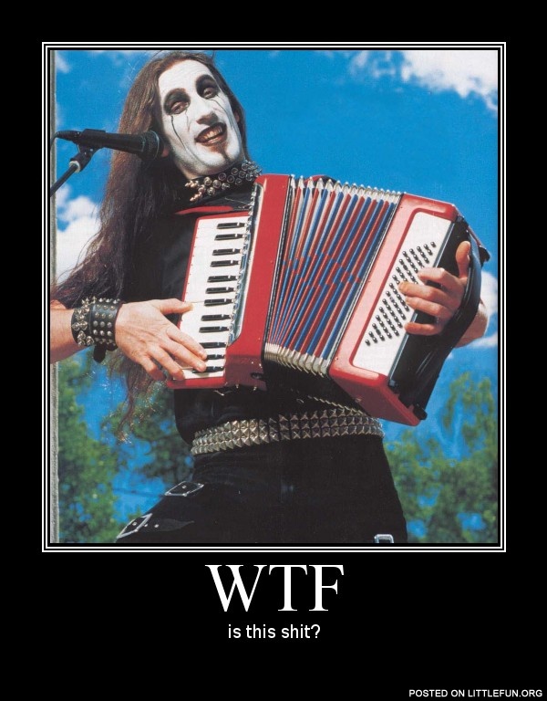 Satanist with accordion