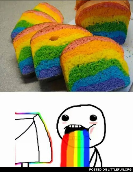 Rainbow cupcake