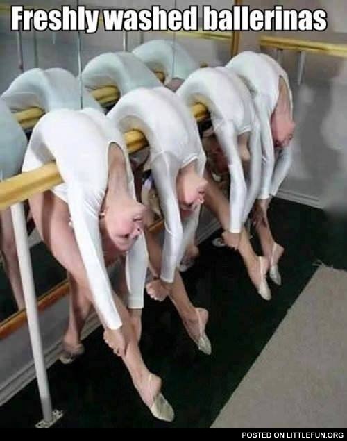 Freshly washed ballerinas