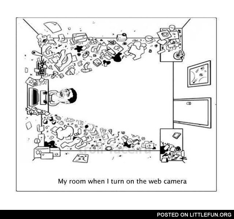 My room when I turn on the web camera