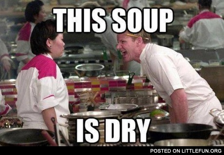 This soup is dry