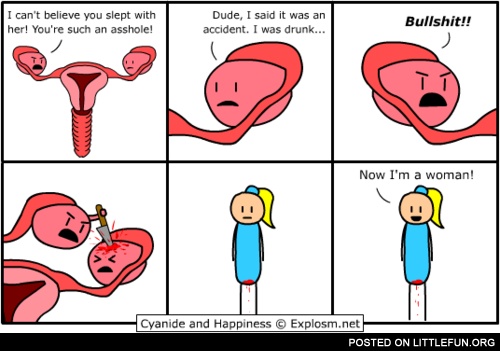 Periods, that's how it happens
