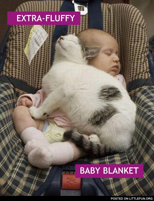 Extra fluffy baby blanket