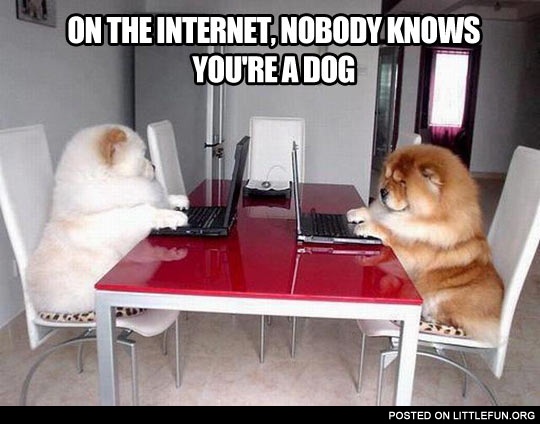On the internet nobody knows you're a dog