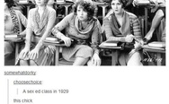 A sex ed class in 1929. Probably she knows what's up.