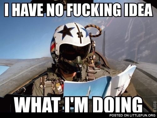 Reading pilot: I have no idea what I'm doing
