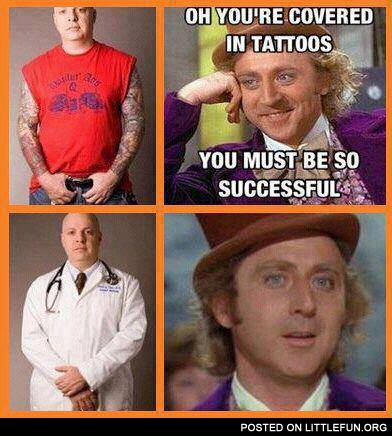 Covered in tattos