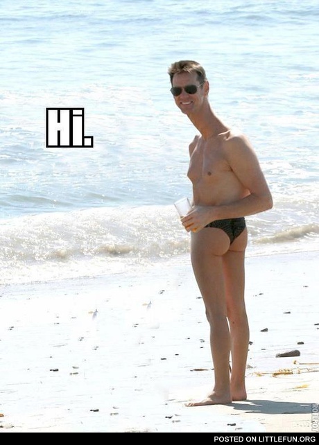 Jim Carrey at the beach. Hi, Jim.
