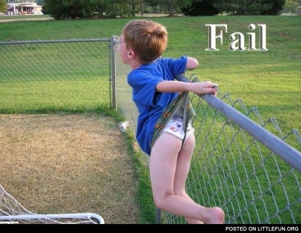 Jumping the fence fail.