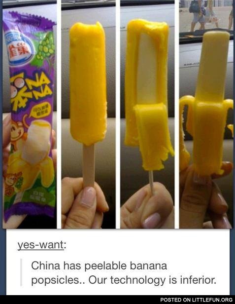 Banana popsicles