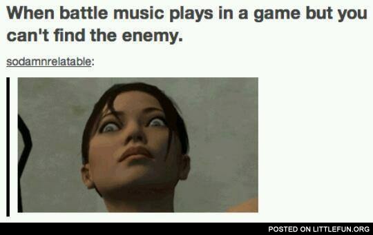 When battle music plays