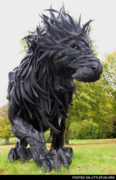 Old Tires Sculpture