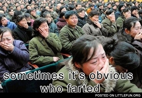 Sometimes it's obvious who farted