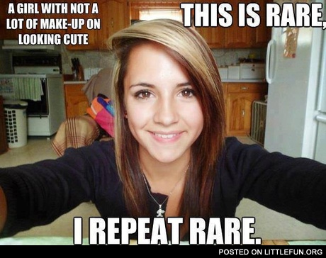 A girl with not a lot of make-up on
