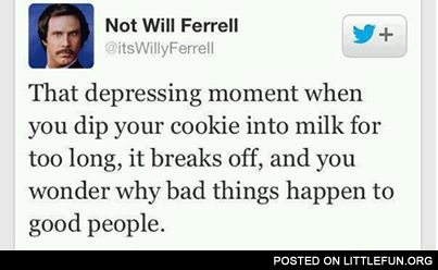 When you dip your cookie into milk