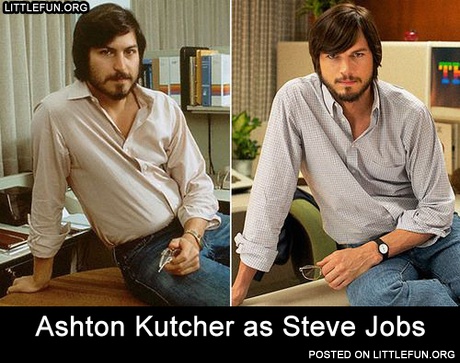 Ashton Kutcher as Steve Jobs