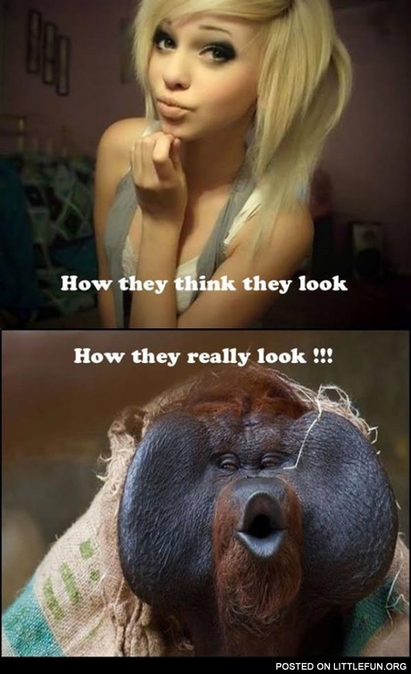 Duck faces, how they really look