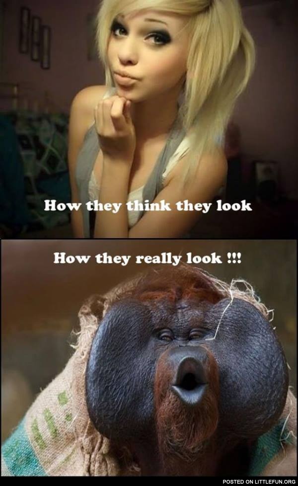Duck faces, how they really look