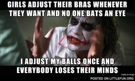 Girls adjust their bras whenever they want