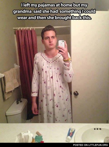 I left my pajamas