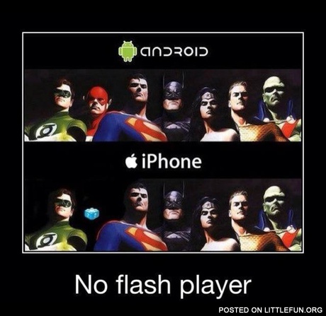 iPhone has no flash player