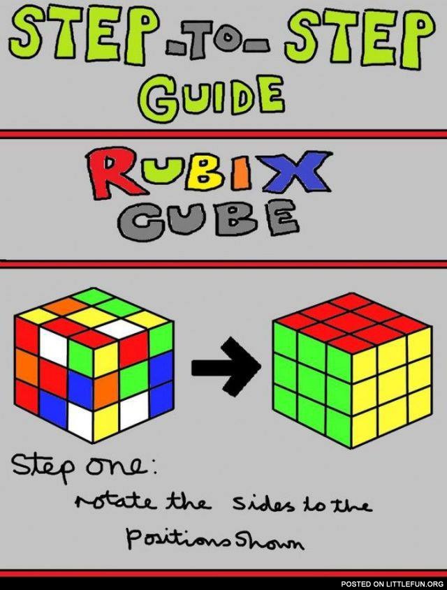 Rubik's cube, step-to-step guide