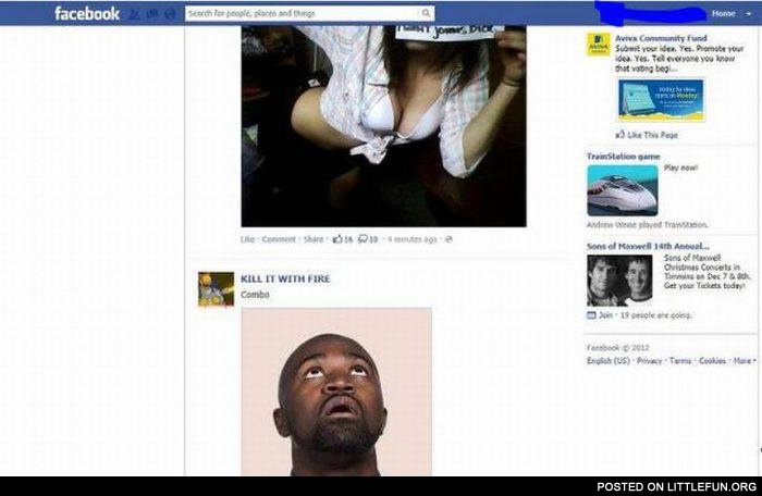 I see what you did there. A black guy in a facebook newsfeed.