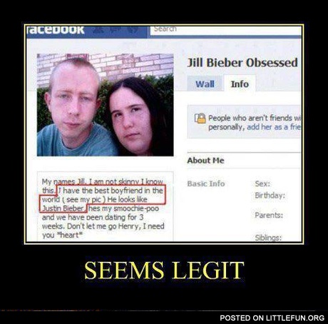 Seems legit. He looks like Justin Bieber.