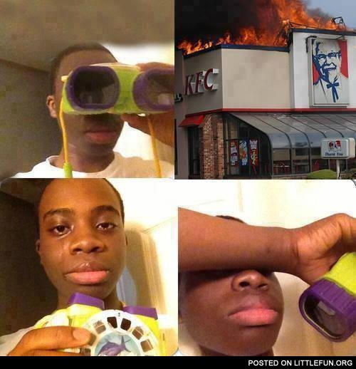 KFC on fire