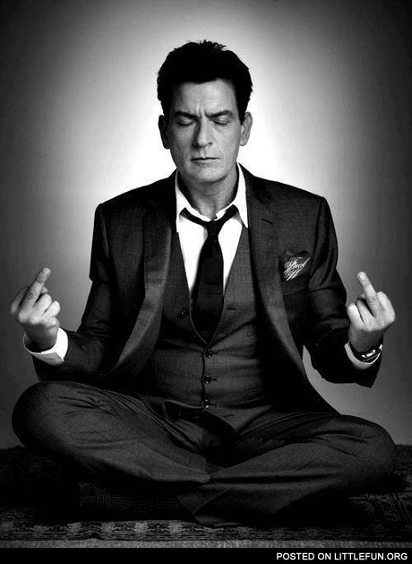 Charlie Sheen meditation