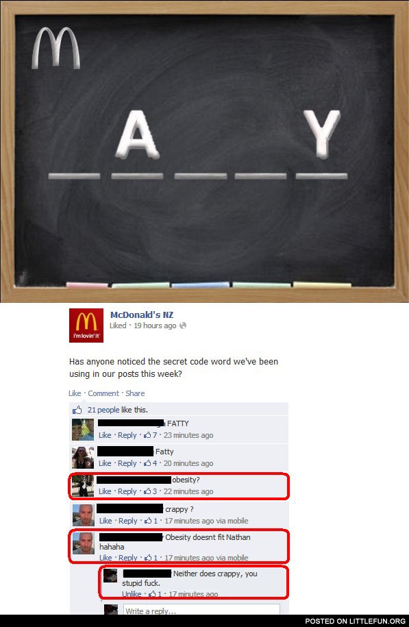 McDonald's secret code word