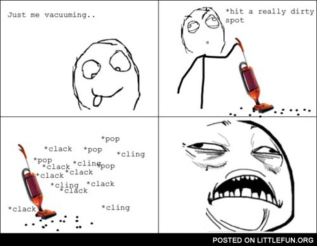 Me vacuuming