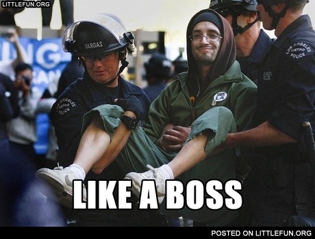 Like a boss. The rioter.