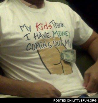 "Money coming out" T-shirt
