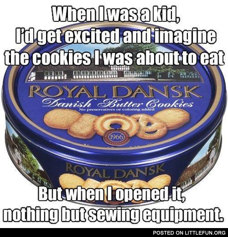 No cookies, just sewing equipment
