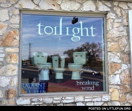 Toilight, breaking wind