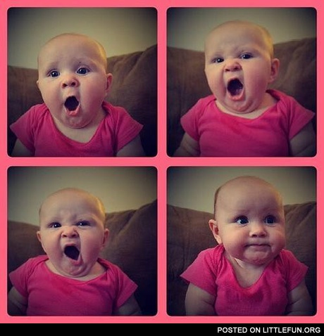 Yawning baby