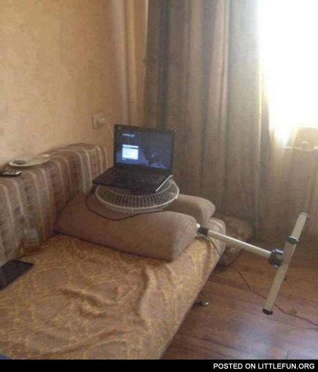 Laptop + fan