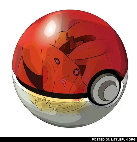 Pikachu in pokeball
